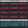 Custom Hockey Jersey – Triple Stripes Black Teal Pink Long Sleeve – personalization font options