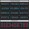 Custom Hockey Jersey – Triple Stripes Black Crimson Teal Long Sleeve – personalization font options
