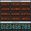 Custom Hockey Jersey – Triple Stripes Black Teal Orange Long Sleeve – personalization font options