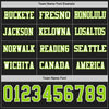 Custom Hockey Jersey – Triple Stripes Black Neon Green White Long Sleeve – personalization font options