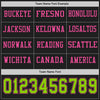 Custom Hockey Jersey – Triple Stripes Black Neon Green Pink Long Sleeve – personalization font options
