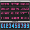 Custom Hockey Jersey – Triple Stripes Black Sky Blue Pink Long Sleeve – personalization font options