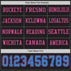 Custom Hockey Jersey – Triple Stripes Black Powder Blue Pink Long Sleeve – personalization font options