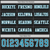 Custom Hockey Jersey – Triple Stripes Black Panther Blue White Long Sleeve – personalization font options