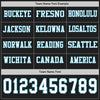 Custom Hockey Jersey – Triple Stripes Black White Panther Blue Long Sleeve – personalization font options