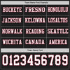 Custom Hockey Jersey – Triple Stripes Black White Cardinal Long Sleeve – personalization font options