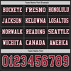 Custom Hockey Jersey – Triple Stripes Black Cardinal White Long Sleeve – personalization font options