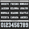 Custom Hockey Jersey – Triple Stripes Black Silver White Long Sleeve – personalization font options