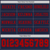 Custom Hockey Jersey – Triple Stripes Navy Red Long Sleeve – personalization font options