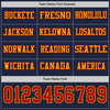 Custom Hockey Jersey – Triple Stripes Navy Red Gold Long Sleeve – personalization font options