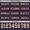 Custom Hockey Jersey – Triple Stripes Navy Cream Red Long Sleeve – personalization font options