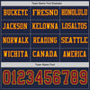 Custom Hockey Jersey – Triple Stripes Navy Crimson Gold Long Sleeve – personalization font options