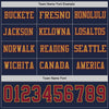 Custom Hockey Jersey – Triple Stripes Navy Crimson Old Gold Long Sleeve – personalization font options
