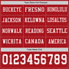 Custom Hockey Jersey – Triple Stripes Red White Long Sleeve – personalization font options