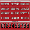 Custom Hockey Jersey – Triple Stripes Red Black White Long Sleeve – personalization font options