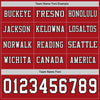 Custom Hockey Jersey – Triple Stripes Red White Black Long Sleeve – personalization font options