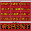 Custom Hockey Jersey – Triple Stripes Red Black Gold Long Sleeve – personalization font options
