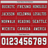 Custom Hockey Jersey – Triple Stripes Red White Gray Black Long Sleeve – personalization font options