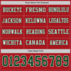 Custom Hockey Jersey – Triple Stripes Red Green White Long Sleeve – personalization font options