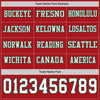 Custom Hockey Jersey – Triple Stripes Red White Kelly Green Long Sleeve – personalization font options