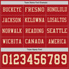 Custom Hockey Jersey – Triple Stripes Red Cream Long Sleeve – personalization font options