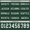 Custom Hockey Jersey – Triple Stripes Green White Long Sleeve – personalization font options