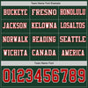Custom Hockey Jersey – Triple Stripes Green Red White Long Sleeve – personalization font options