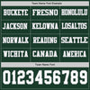 Custom Hockey Jersey – Triple Stripes Green White Gray Long Sleeve – personalization font options