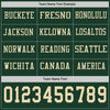 Custom Hockey Jersey – Triple Stripes Green Cream Long Sleeve – personalization font options