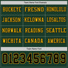 Custom Hockey Jersey – Triple Stripes Green Black Gold Long Sleeve – personalization font options