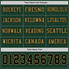 Custom Hockey Jersey – Triple Stripes Green Black Old Gold Long Sleeve – personalization font options