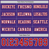 Custom Hockey Jersey – Triple Stripes Purple Red White Long Sleeve – personalization font options