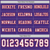 Custom Hockey Jersey – Triple Stripes Purple White Red Long Sleeve – personalization font options