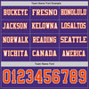 Custom Hockey Jersey – Triple Stripes Purple Orange White Long Sleeve – personalization font options