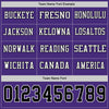 Custom Hockey Jersey – Triple Stripes Purple Black White Long Sleeve – personalization font options