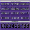 Custom Hockey Jersey – Triple Stripes Purple Black Gray Long Sleeve – personalization font options