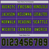 Custom Hockey Jersey – Triple Stripes Purple Black Neon Green Long Sleeve – personalization font options