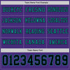 Custom Hockey Jersey – Triple Stripes Purple Black Teal Long Sleeve – personalization font options