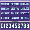 Custom Hockey Jersey – Triple Stripes Purple White Black Teal Long Sleeve – personalization font options