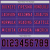 Custom Hockey Jersey – Triple Stripes Purple Black Pink Long Sleeve – personalization font options