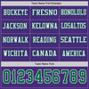 Custom Hockey Jersey – Triple Stripes Purple Kelly Green White Long Sleeve – personalization font options