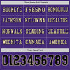 Custom Hockey Jersey – Triple Stripes Purple Black Cream Long Sleeve – personalization font options