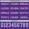 Custom Hockey Jersey – Triple Stripes Purple Light Blue Pink Long Sleeve – personalization font options