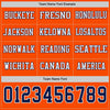 Custom Hockey Jersey – Triple Stripes Orange Navy White Long Sleeve – personalization font options