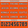 Custom Hockey Jersey – Triple Stripes Orange Black White Long Sleeve – personalization font options