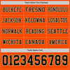 Custom Hockey Jersey – Triple Stripes Orange Black Cream Old Gold Long Sleeve – personalization font options