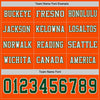 Custom Hockey Jersey – Triple Stripes Orange Green White Long Sleeve – personalization font options