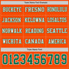 Custom Hockey Jersey – Triple Stripes Orange Kelly Green White Long Sleeve – personalization font options