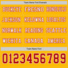 Custom Hockey Jersey – Triple Stripes Gold Red White Long Sleeve – personalization font options
