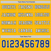 Custom Hockey Jersey – Triple Stripes Gold Royal White Long Sleeve – personalization font options